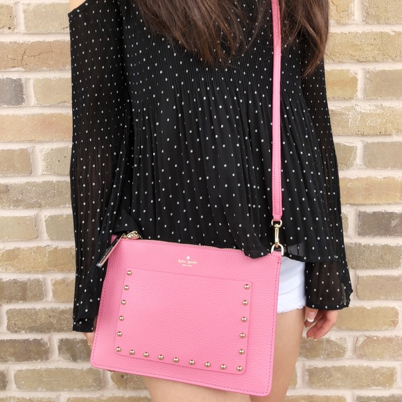 Kate spade on purpose Stud Crossbody Bag Pink - Picture 1 of 5